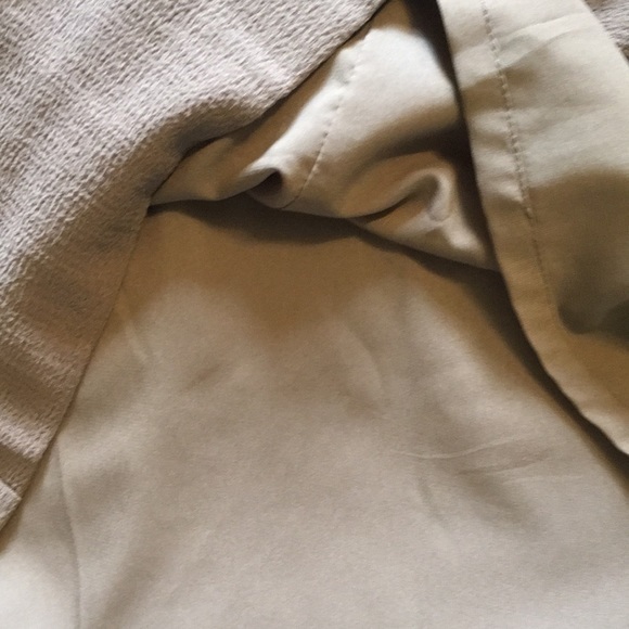 CARMEN MARC VALVO taupe cap sleeves knee length shift dress - Picture 8 of 9